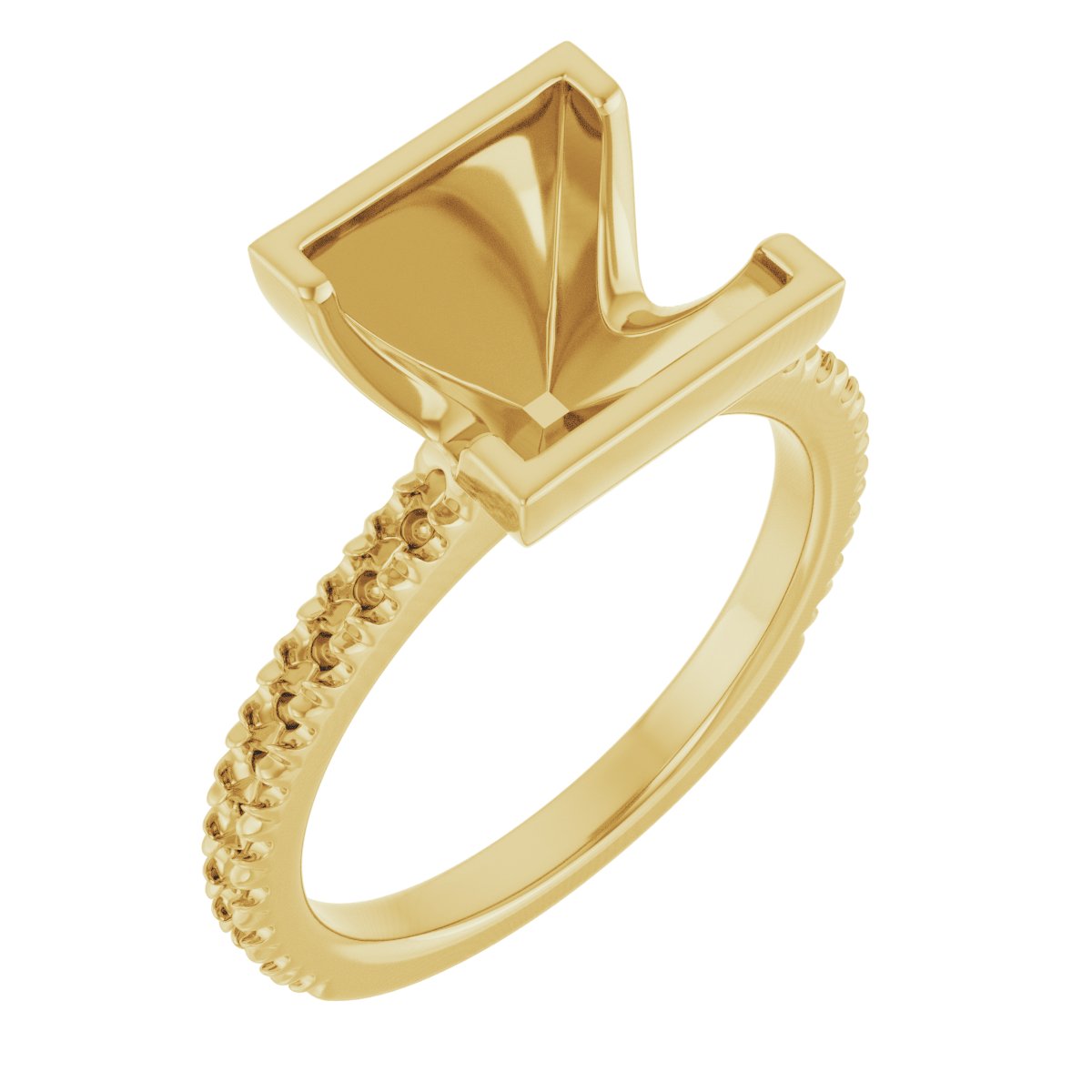 Half-Bezel Engagement Ring