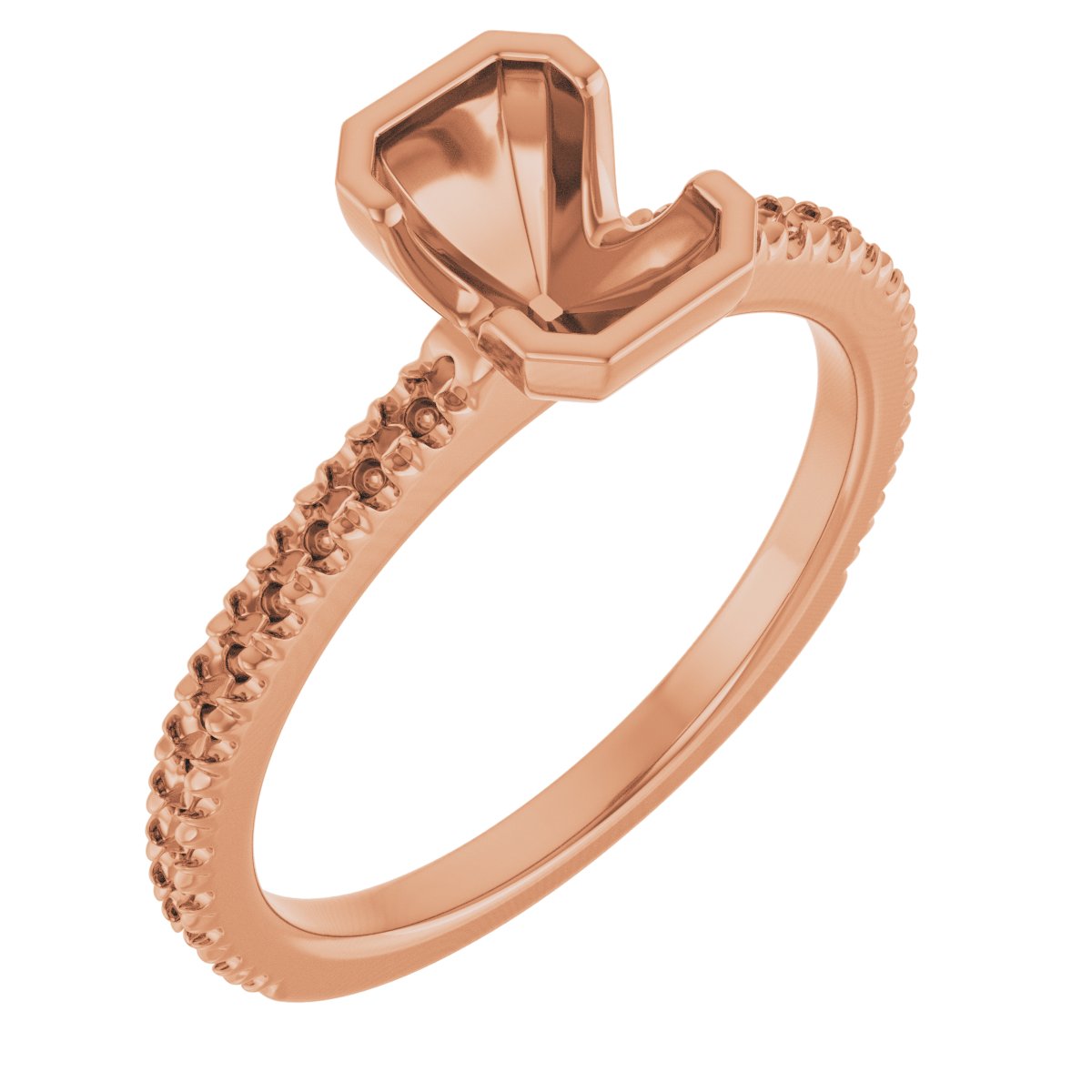 Half-Bezel Engagement Ring