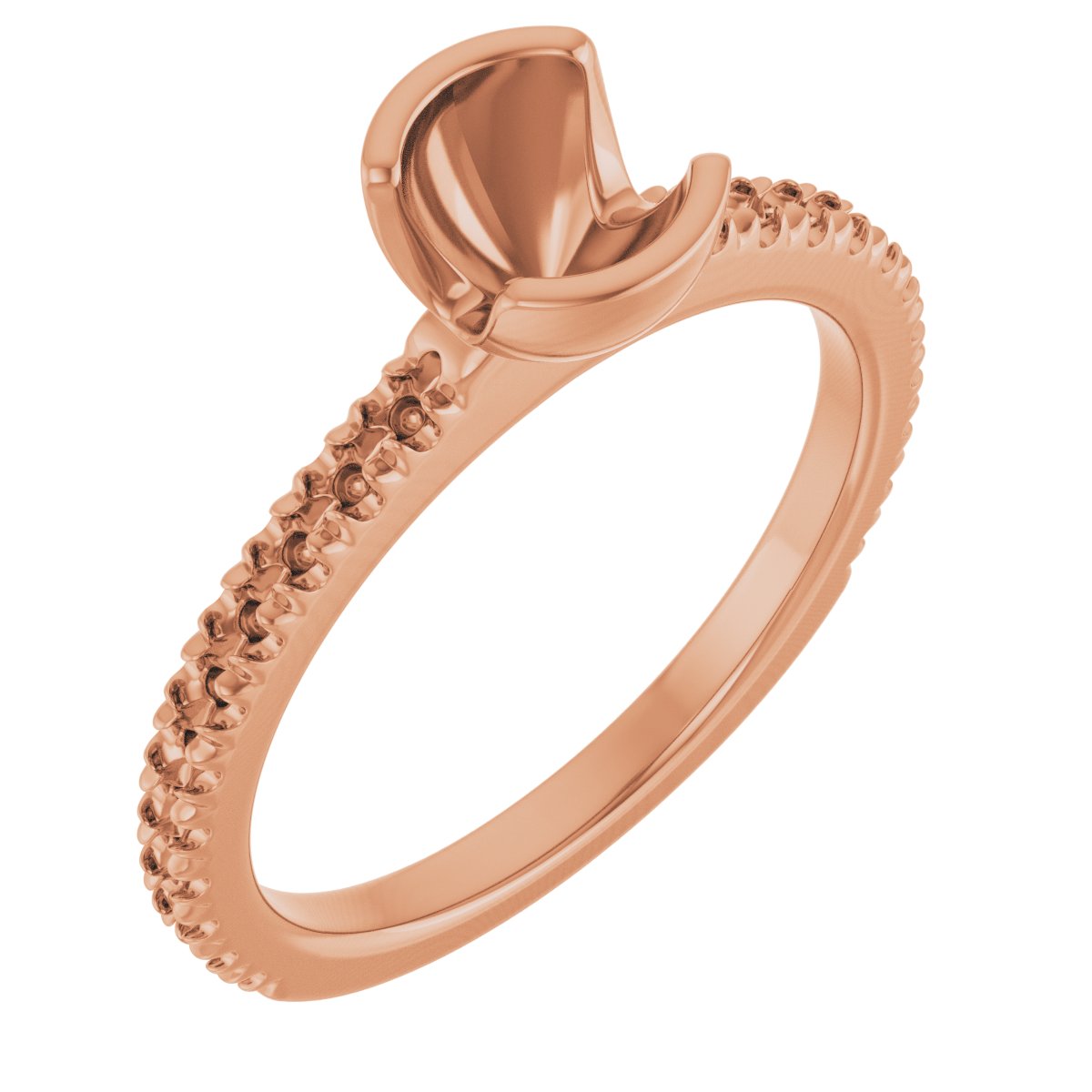 Half-Bezel Engagement Ring