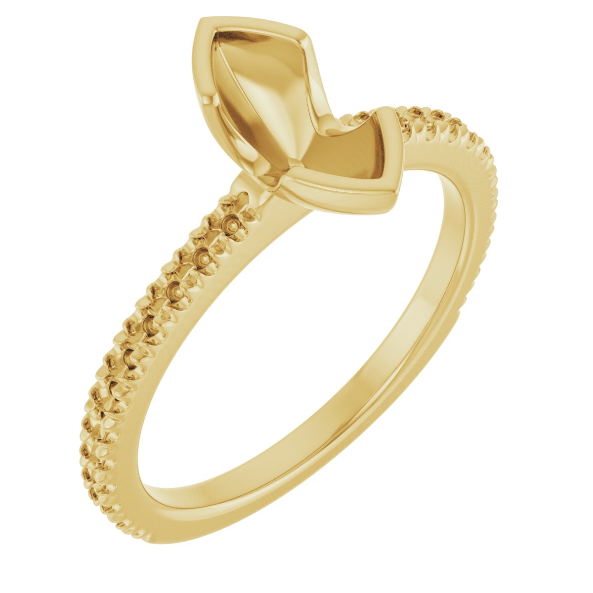 Half-Bezel Engagement Ring