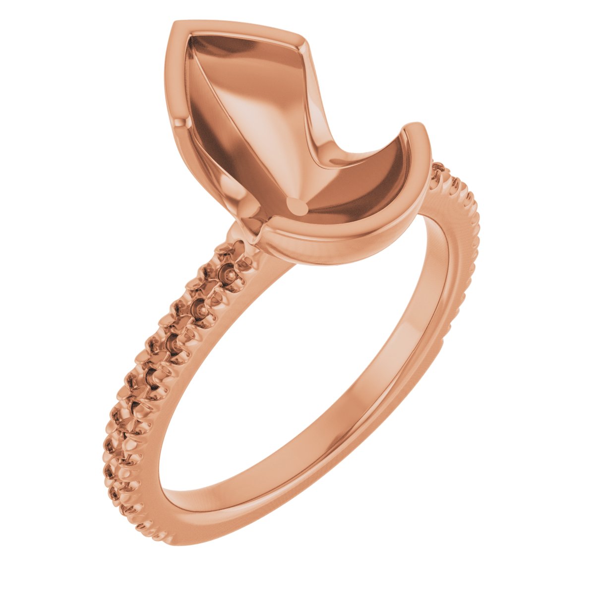 Half-Bezel Engagement Ring