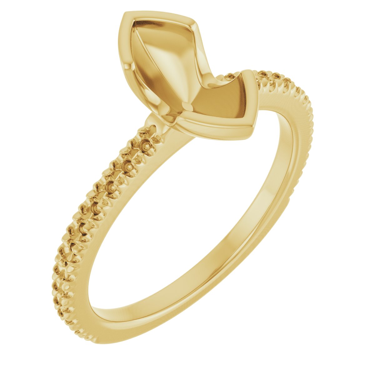 Half-Bezel Engagement Ring
