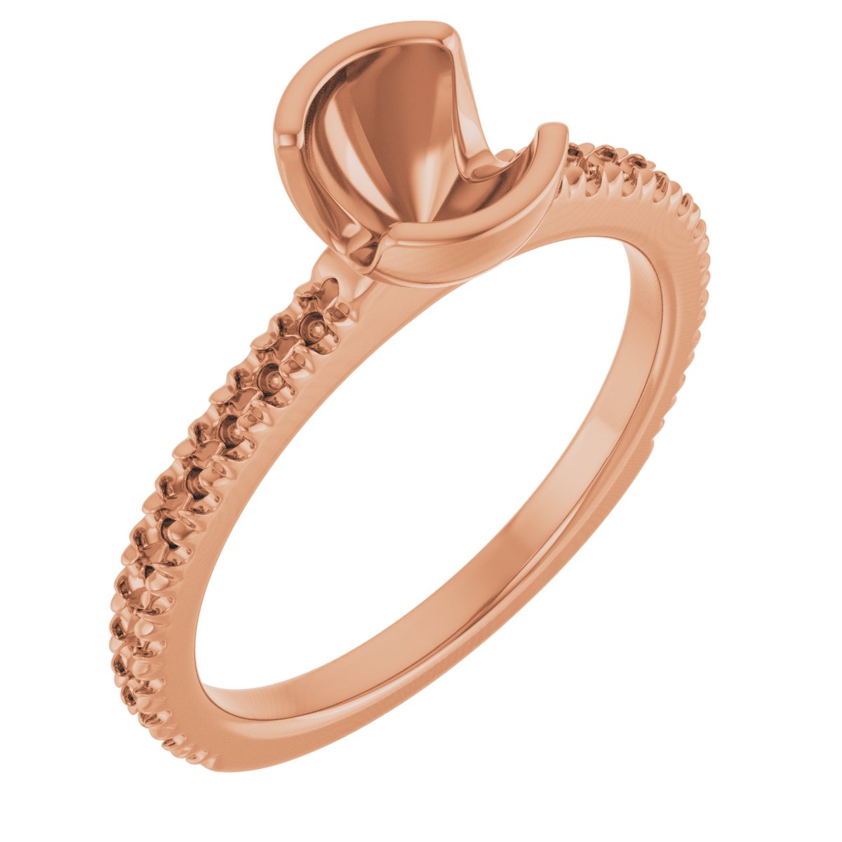 Half-Bezel Engagement Ring