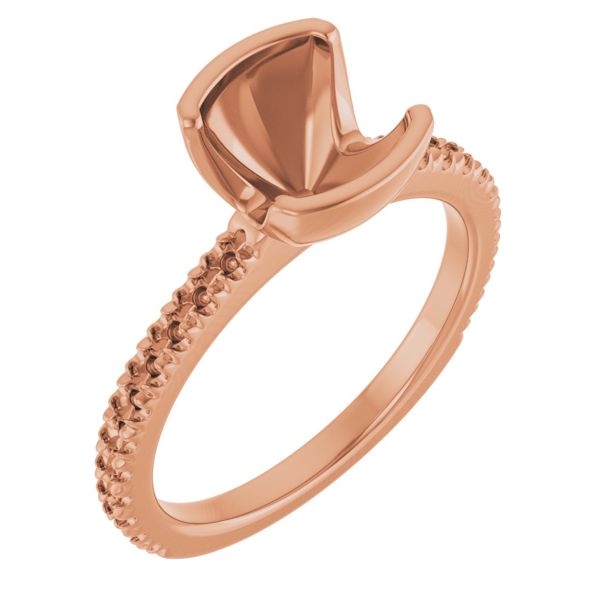 Half-Bezel Engagement Ring
