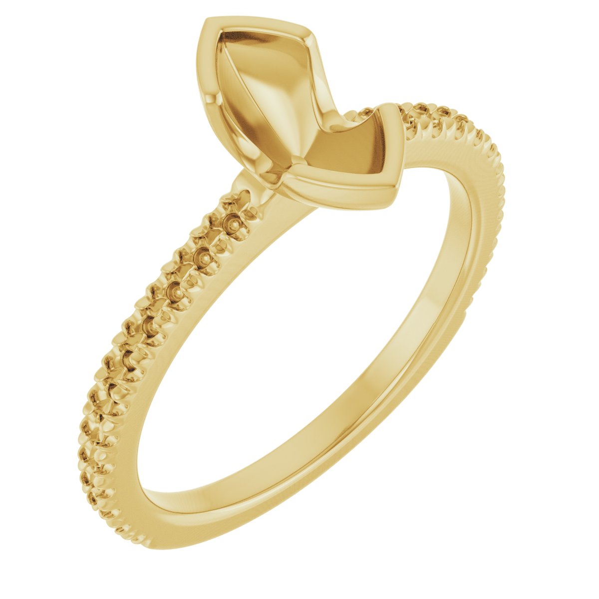 Half-Bezel Engagement Ring