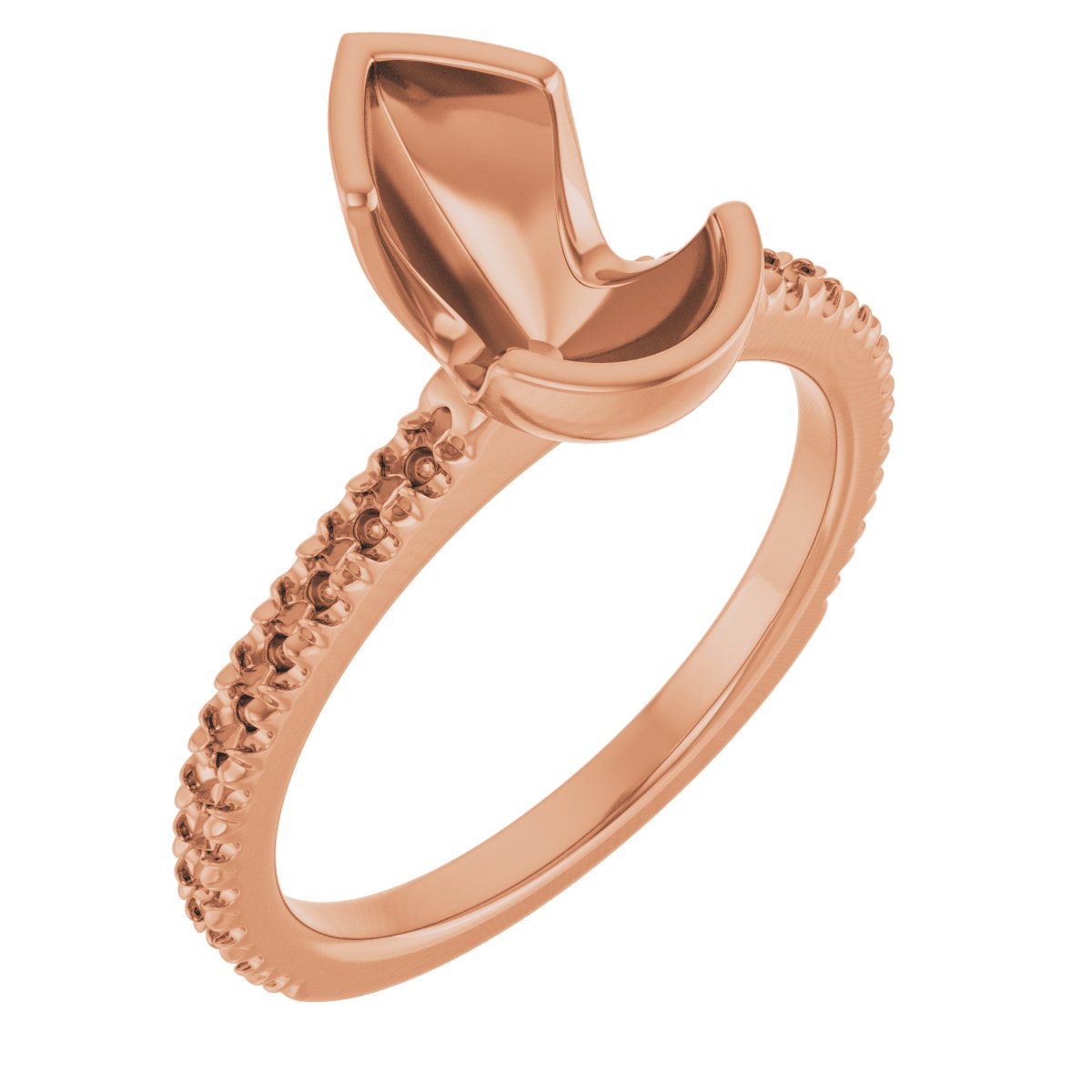 Half-Bezel Engagement Ring