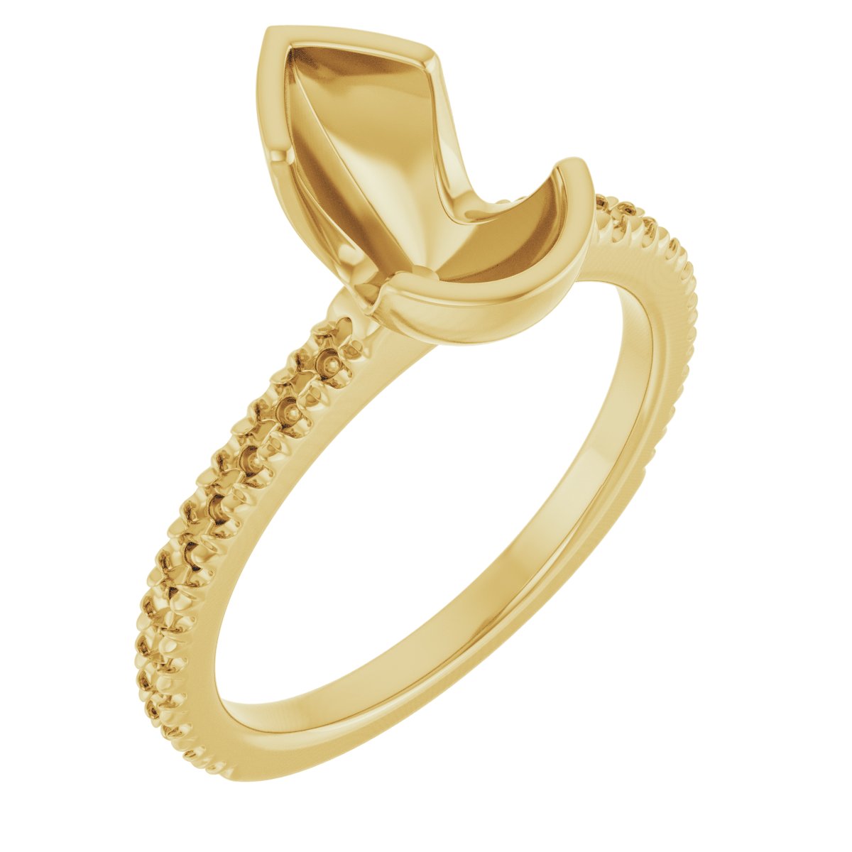 Half-Bezel Engagement Ring
