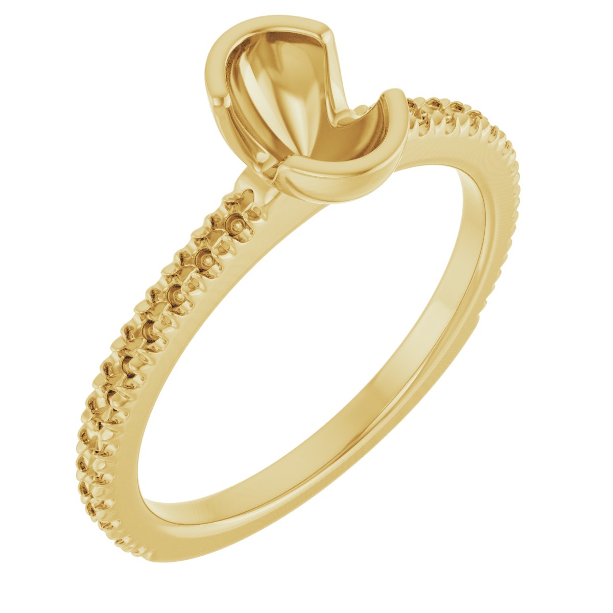 Half-Bezel Engagement Ring