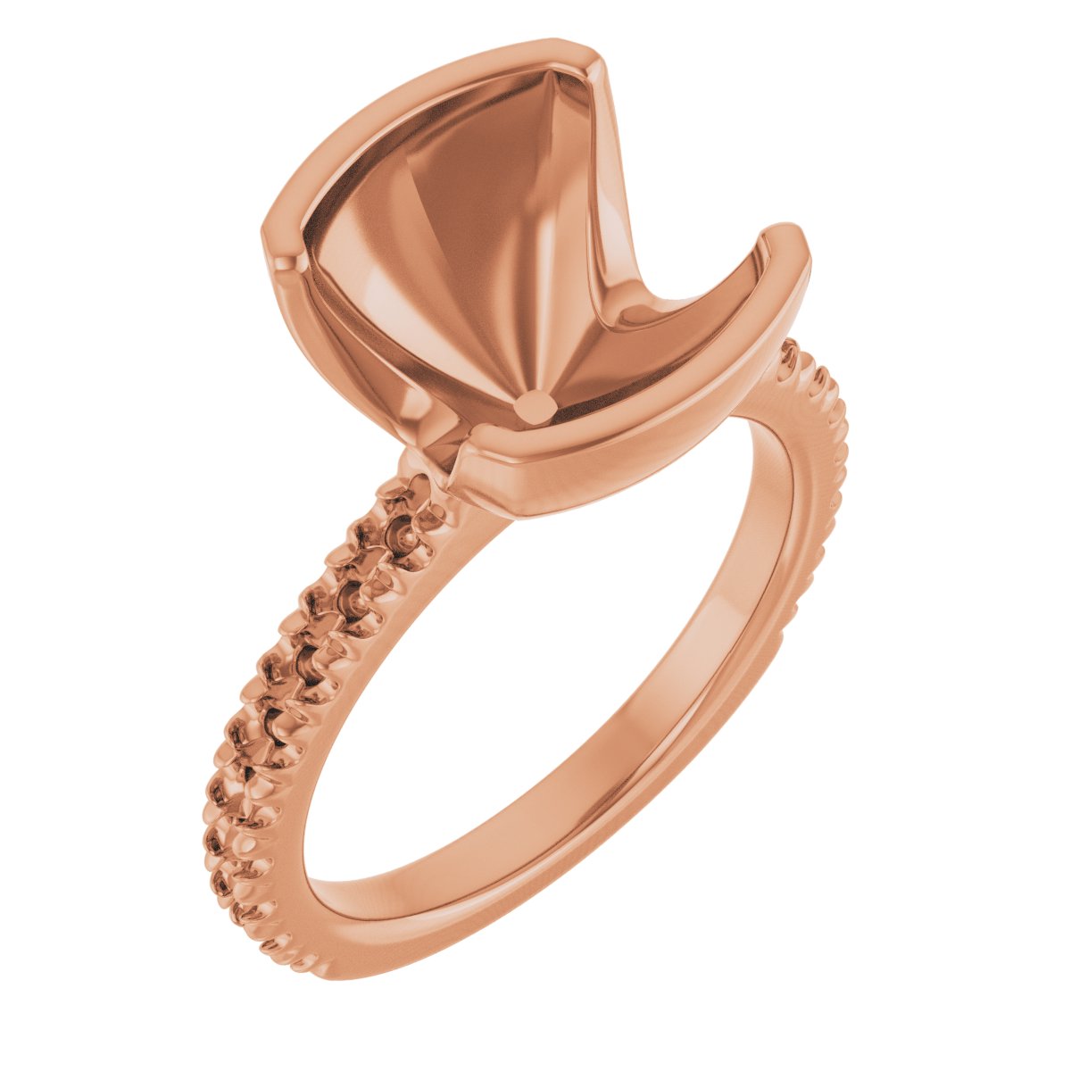 Half-Bezel Engagement Ring