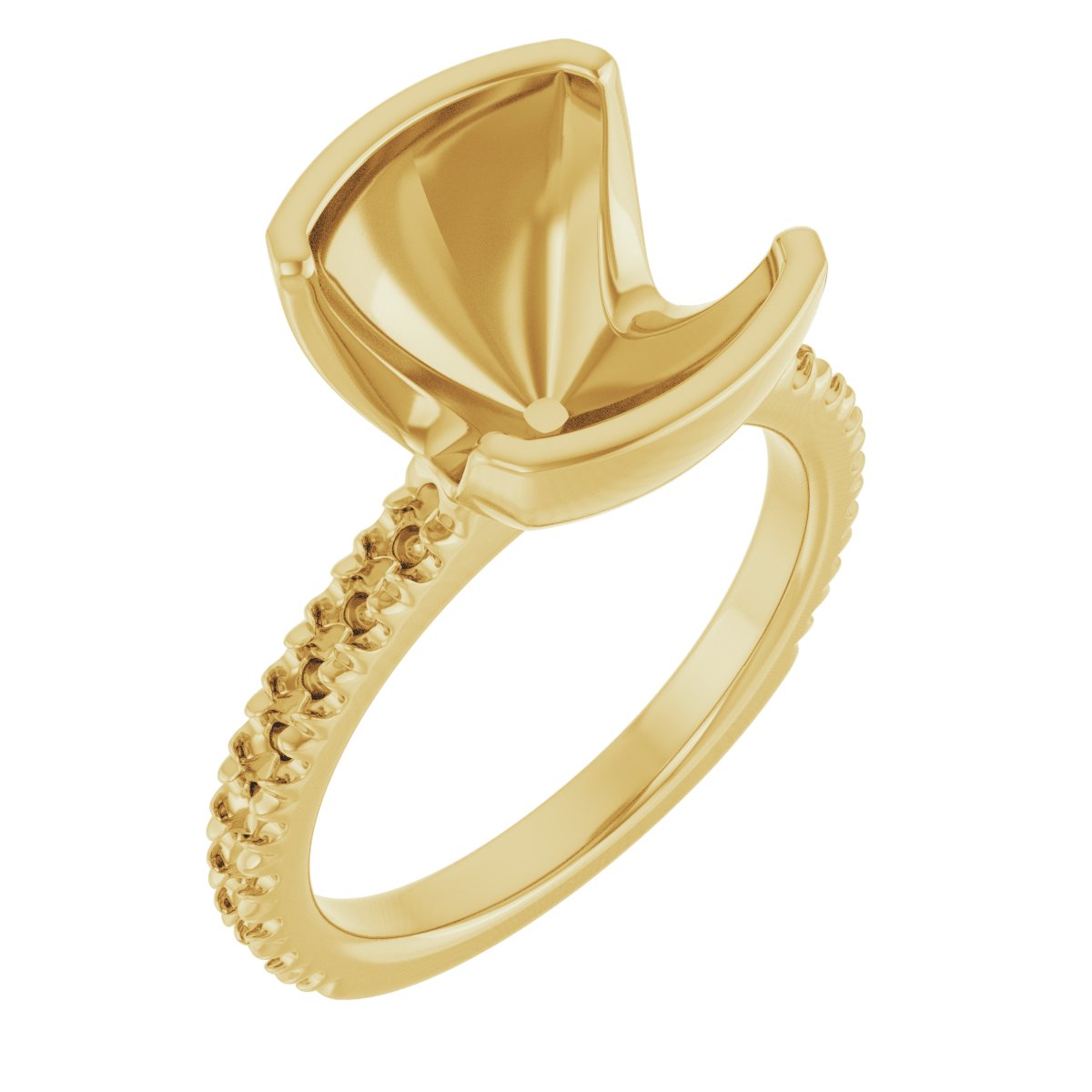 Half-Bezel Engagement Ring