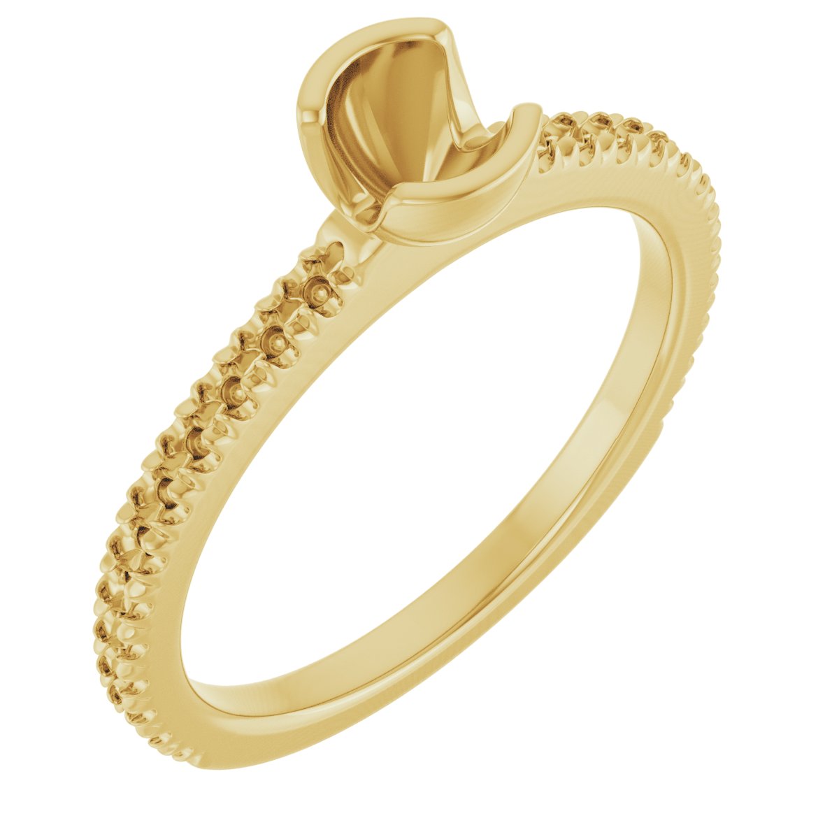 Half-Bezel Engagement Ring
