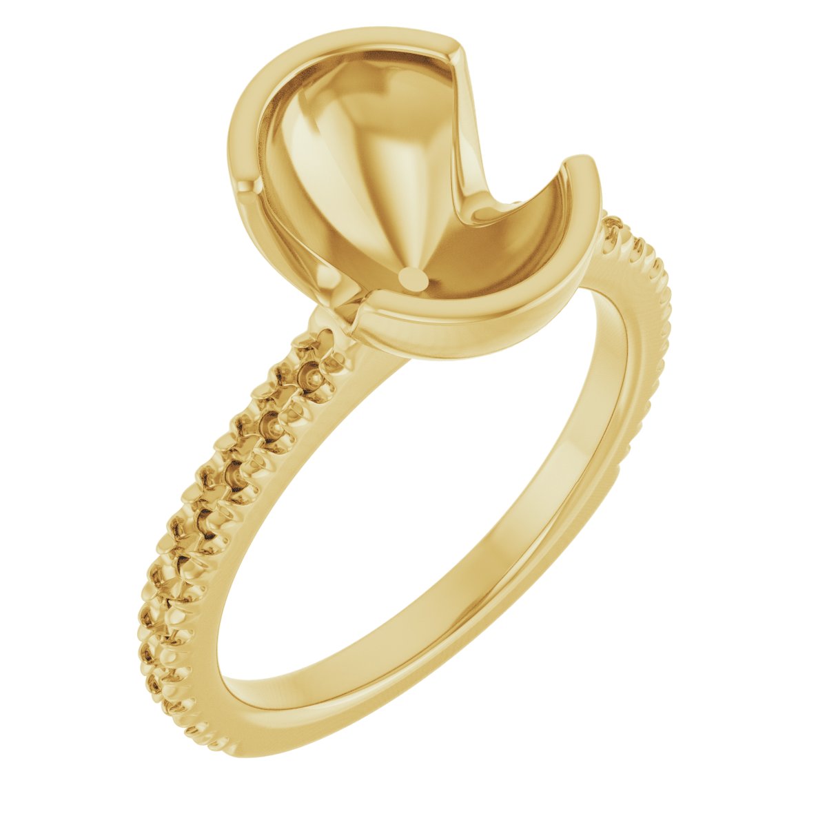 Half-Bezel Engagement Ring