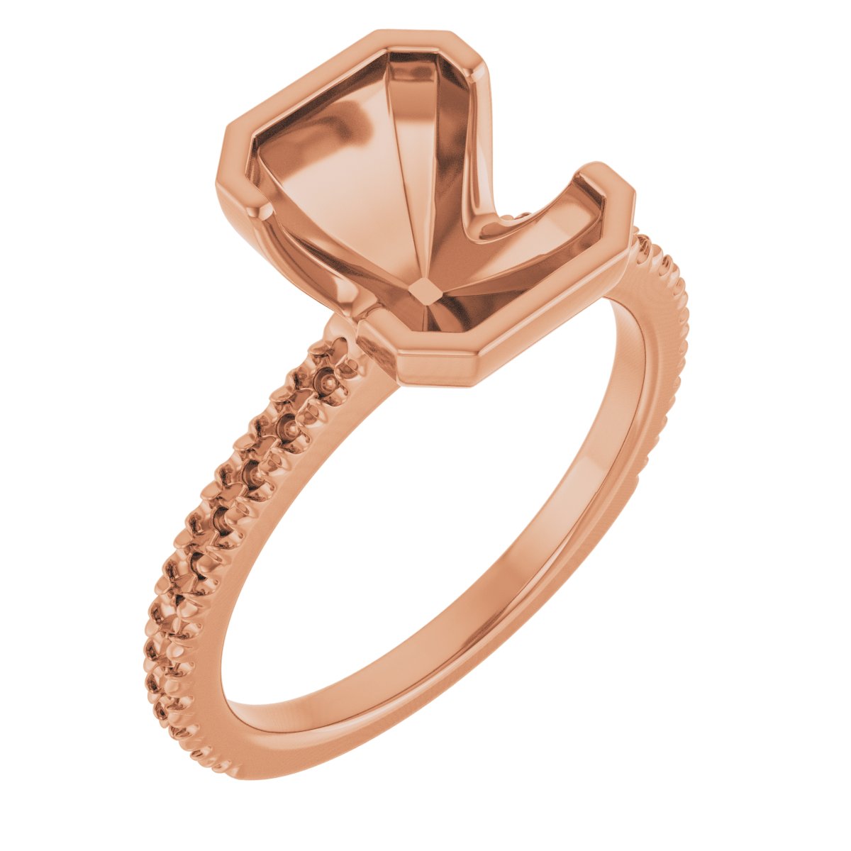 Half-Bezel Engagement Ring