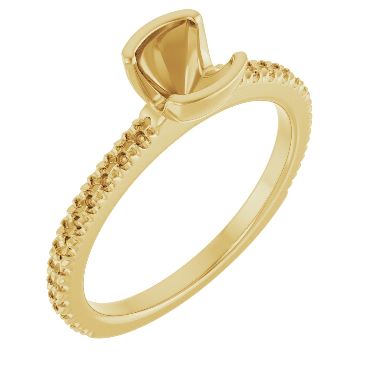 Half-Bezel Engagement Ring