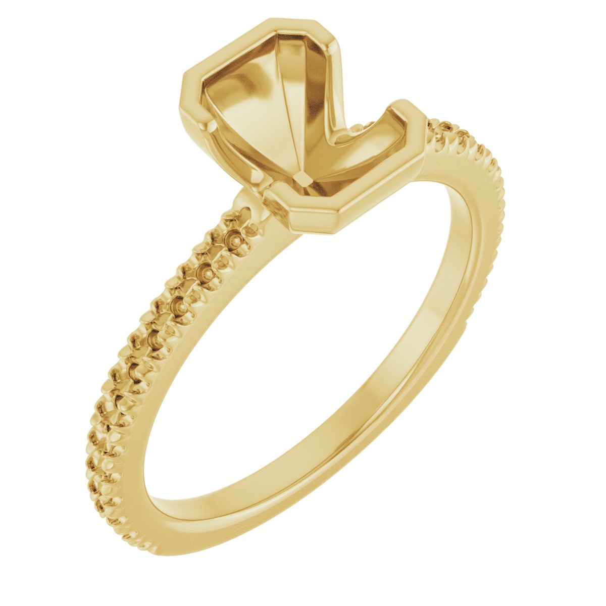 Half-Bezel Engagement Ring