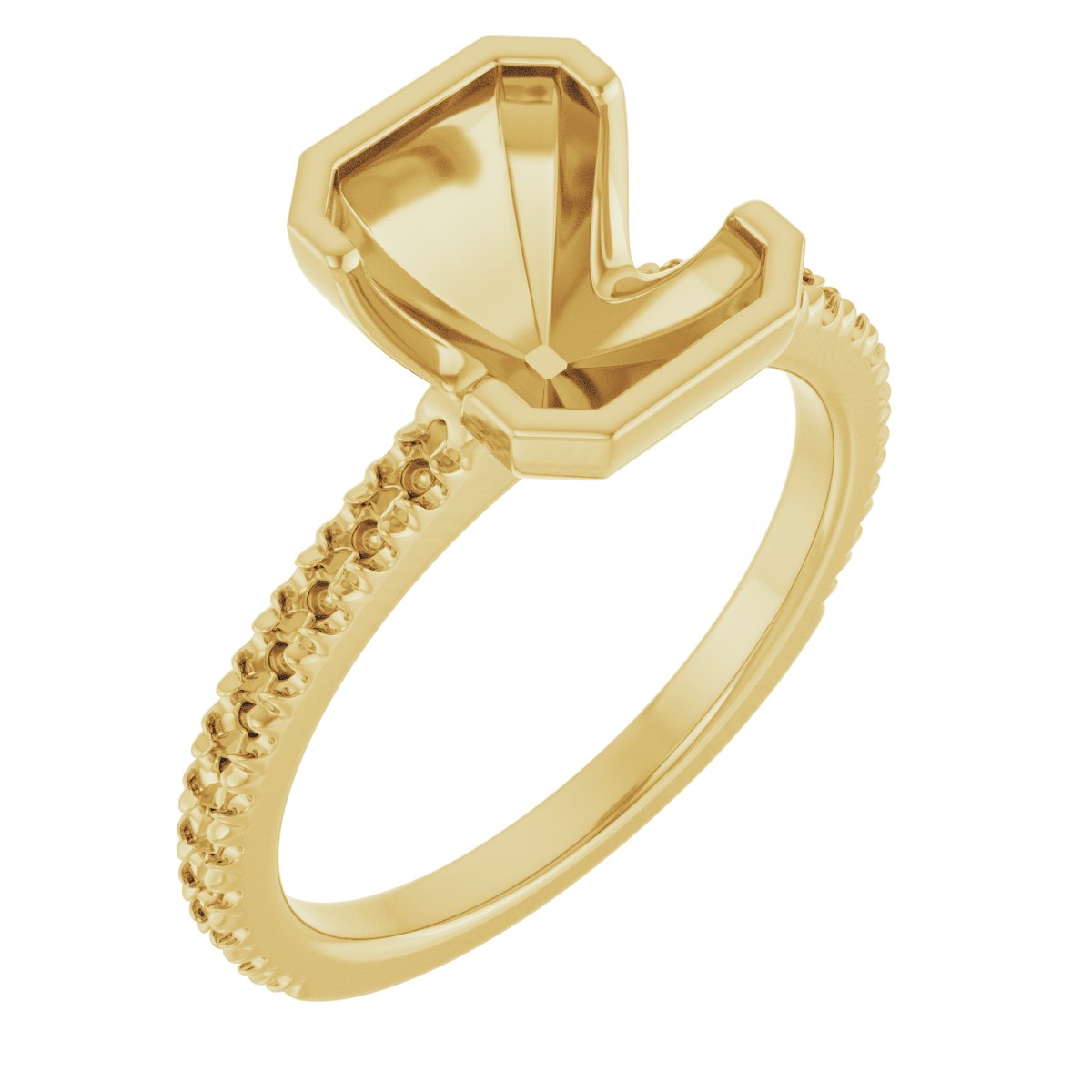 Half-Bezel Engagement Ring