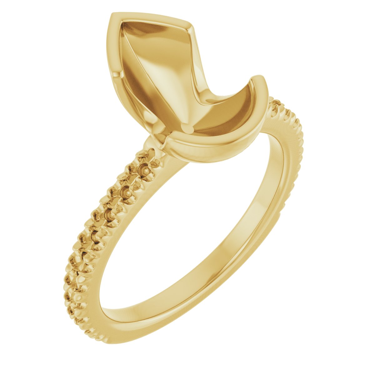 Half-Bezel Engagement Ring