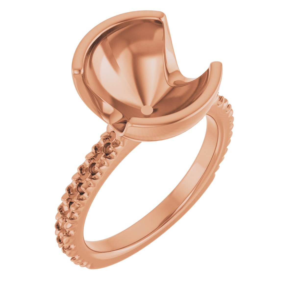 Half-Bezel Engagement Ring