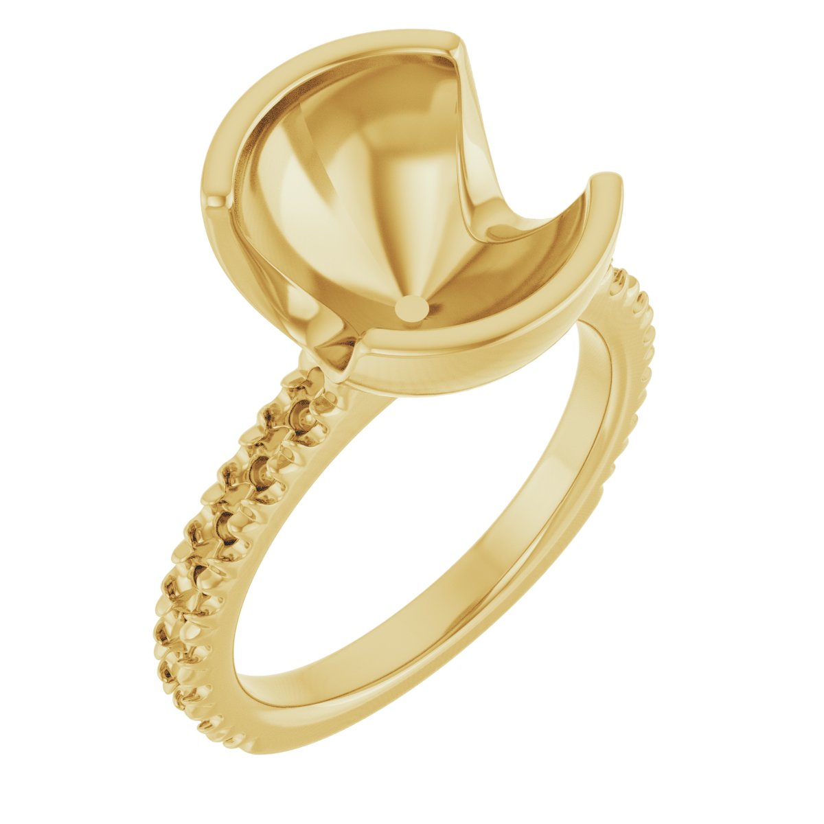 Half-Bezel Engagement Ring