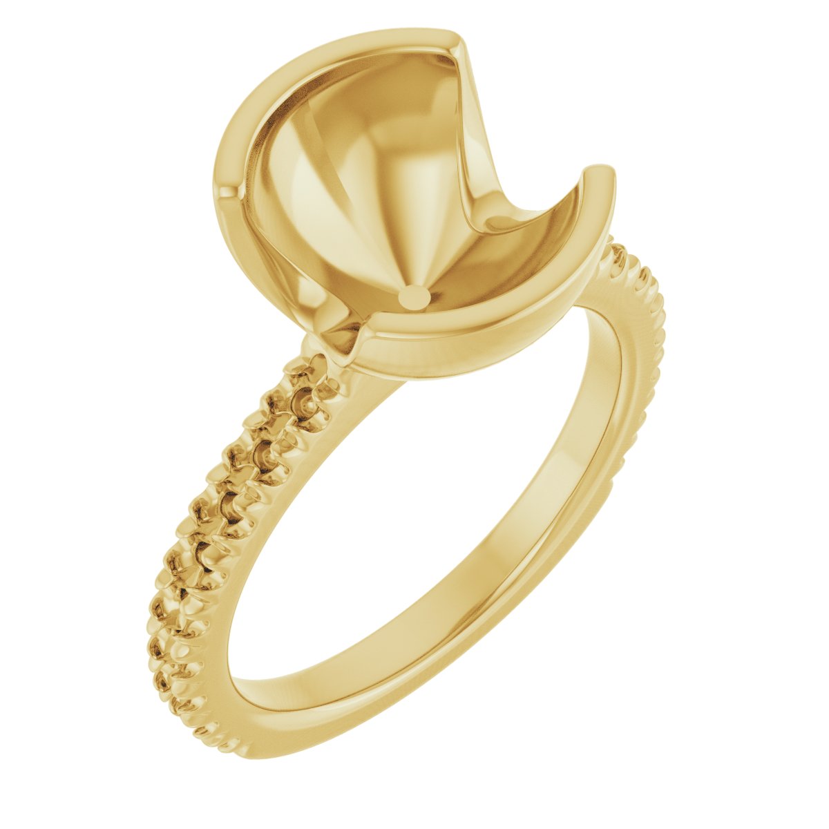Half-Bezel Engagement Ring