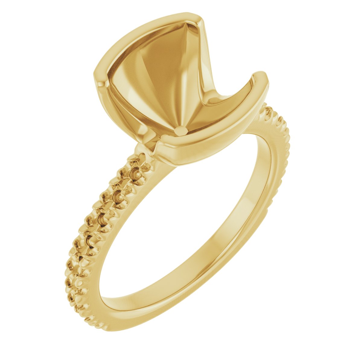 Half-Bezel Engagement Ring