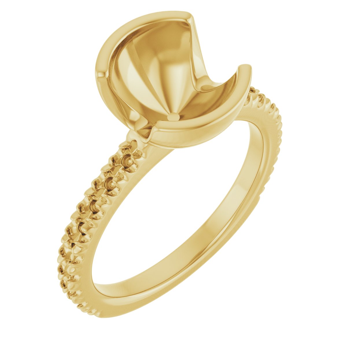 Half-Bezel Engagement Ring