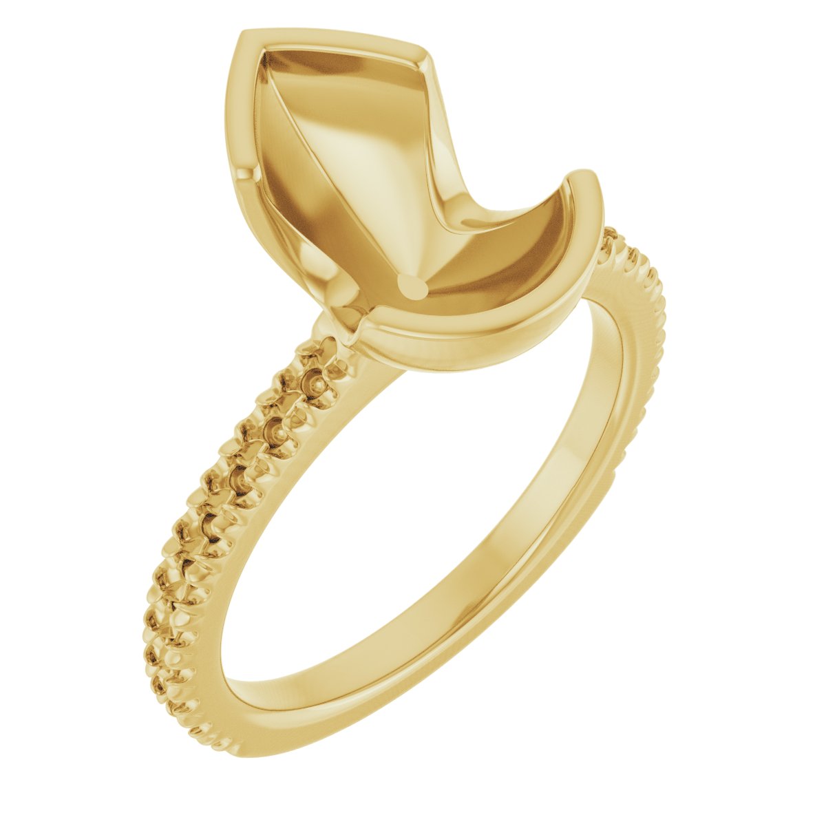 Half-Bezel Engagement Ring