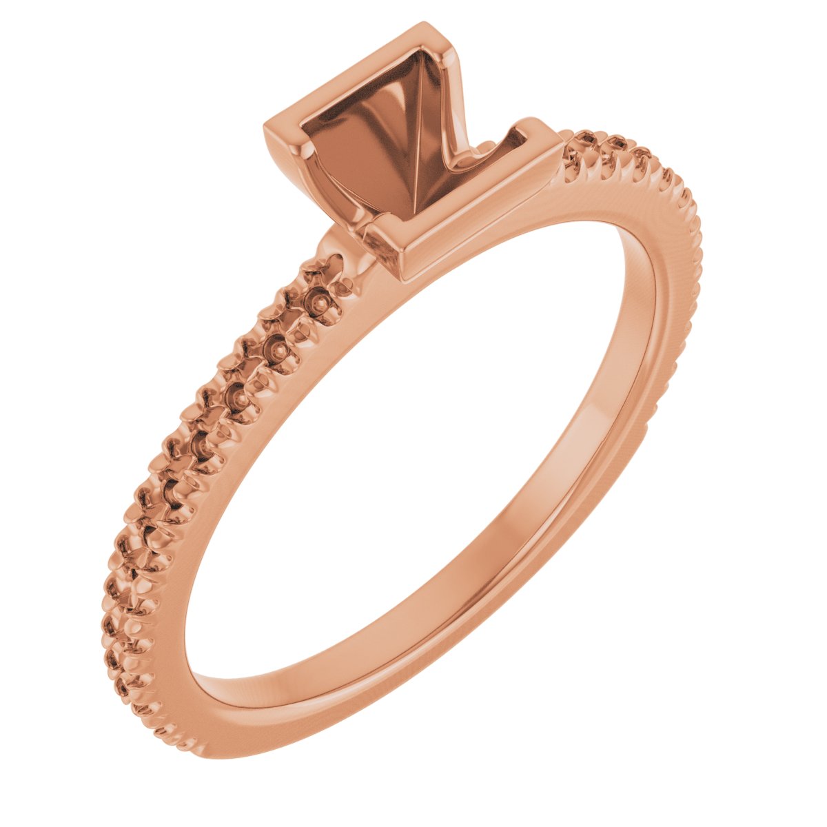 Half-Bezel Engagement Ring
