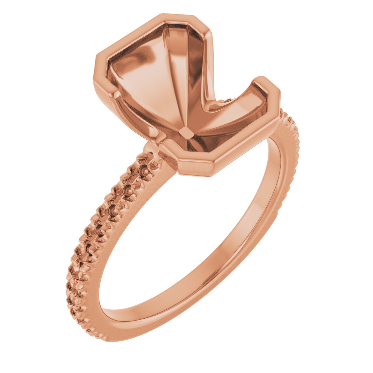 Half-Bezel Engagement Ring