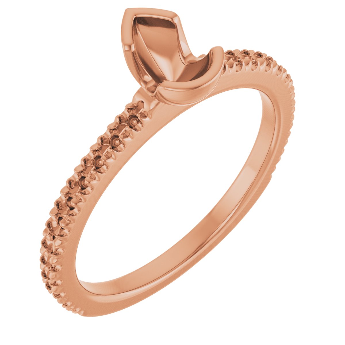 Half-Bezel Engagement Ring