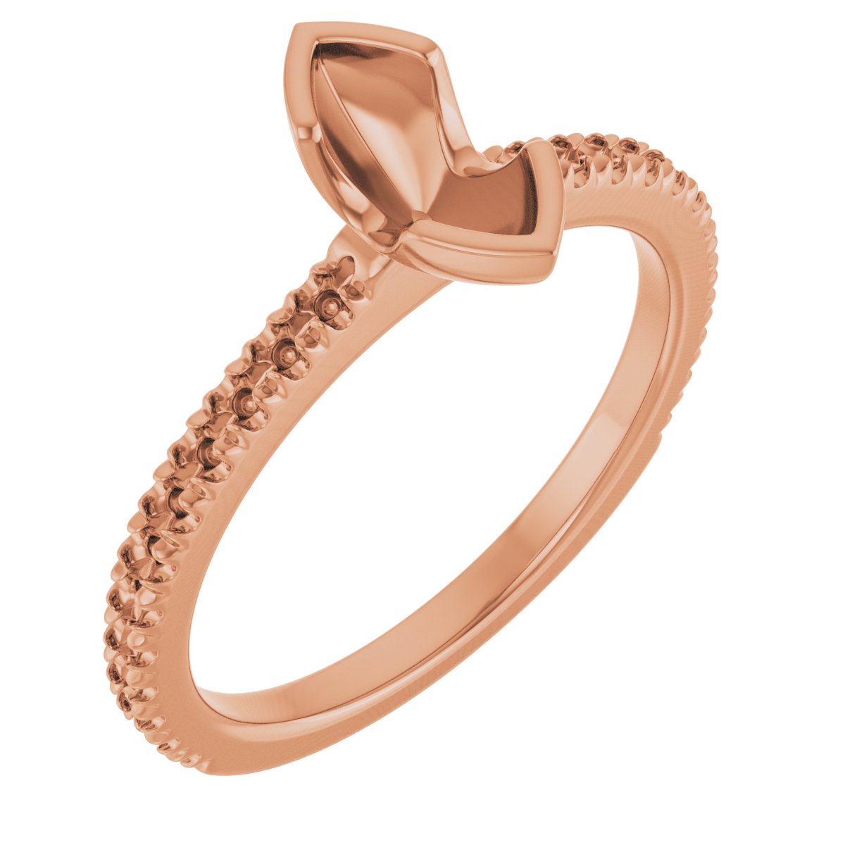 Half-Bezel Engagement Ring