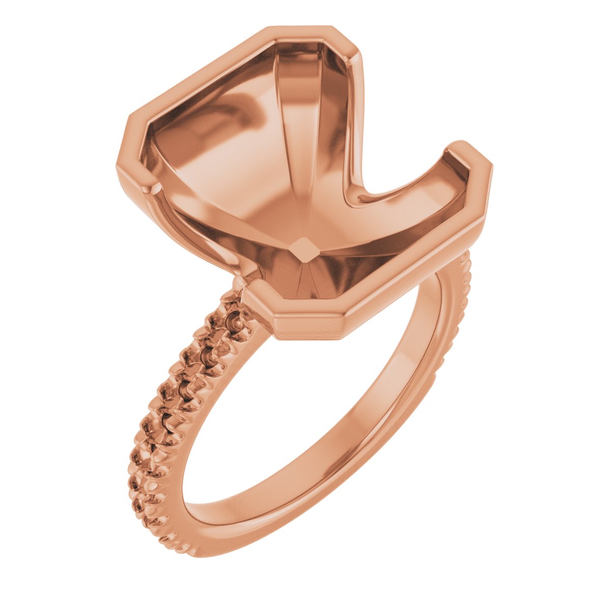 Half-Bezel Engagement Ring