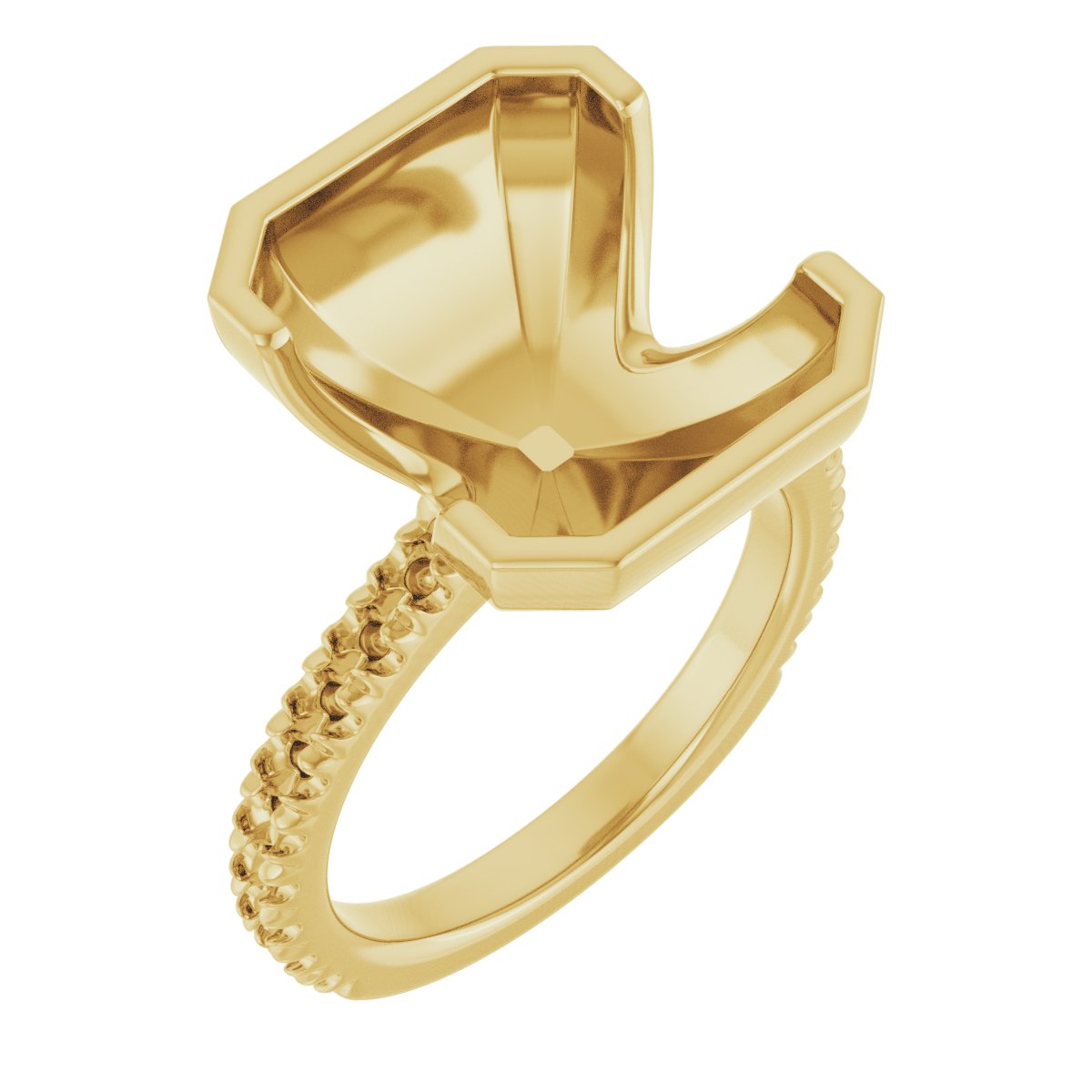 Half-Bezel Engagement Ring