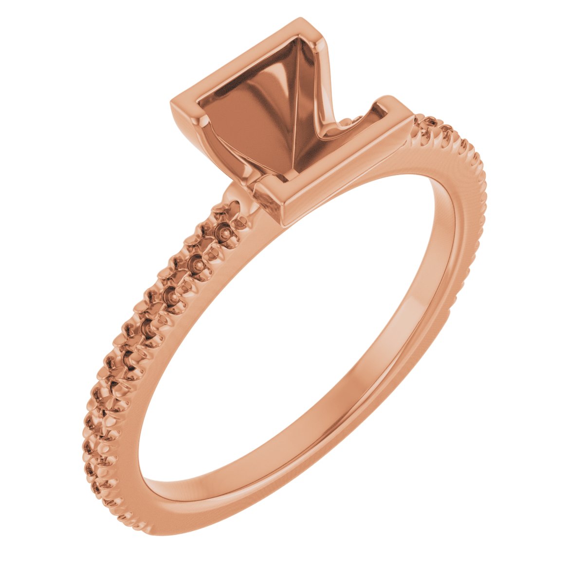 Half-Bezel Engagement Ring