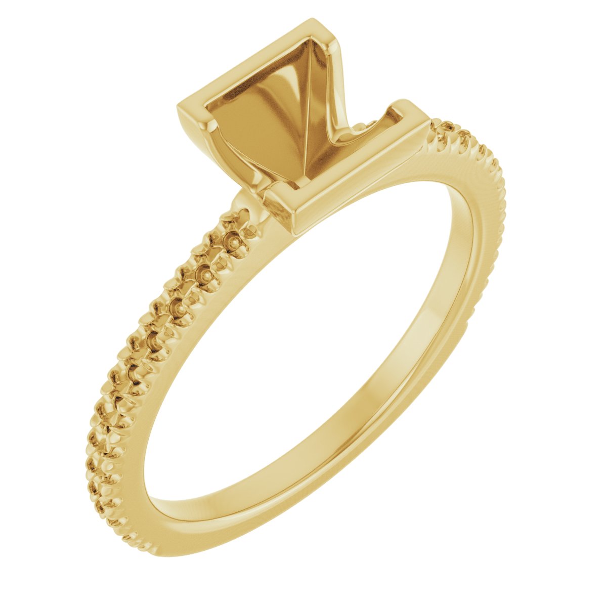 Half-Bezel Engagement Ring