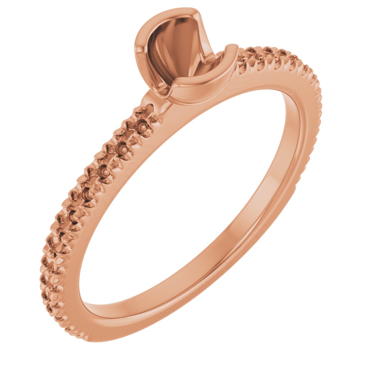 Half-Bezel Engagement Ring