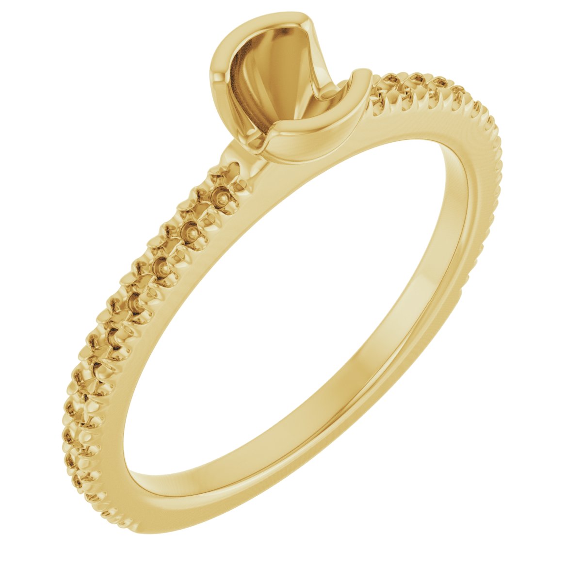 Half-Bezel Engagement Ring