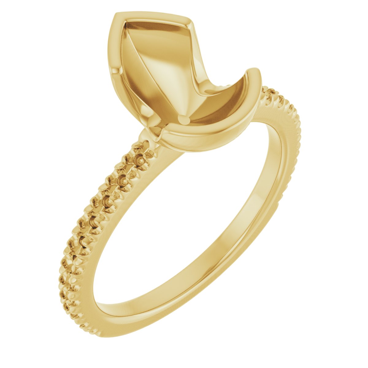 Half-Bezel Engagement Ring
