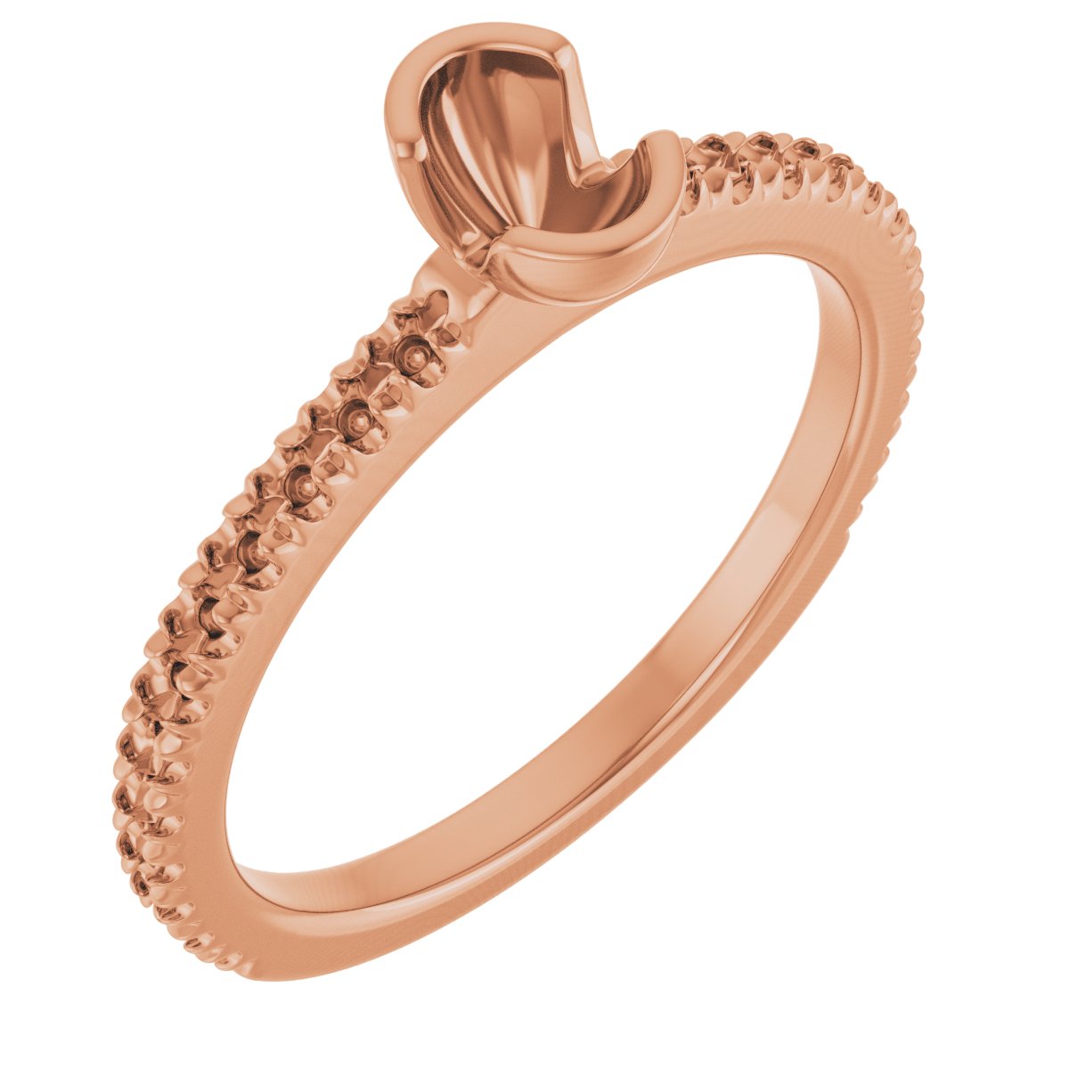 Half-Bezel Engagement Ring