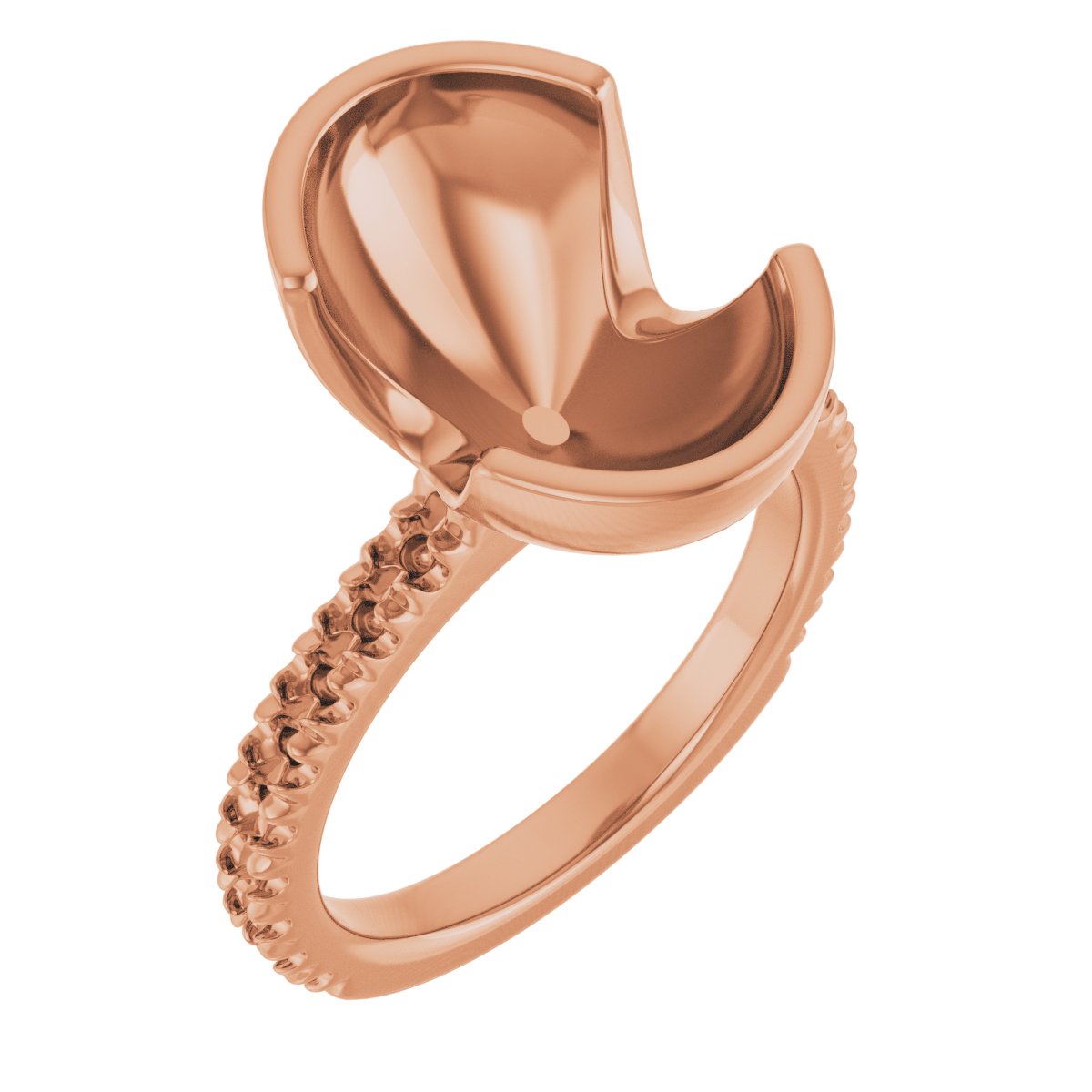 Half-Bezel Engagement Ring