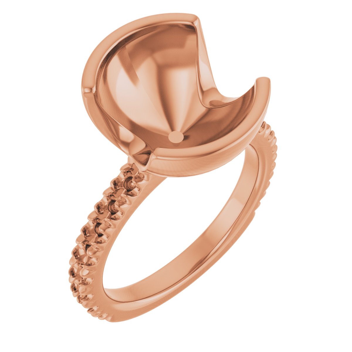 Half-Bezel Engagement Ring