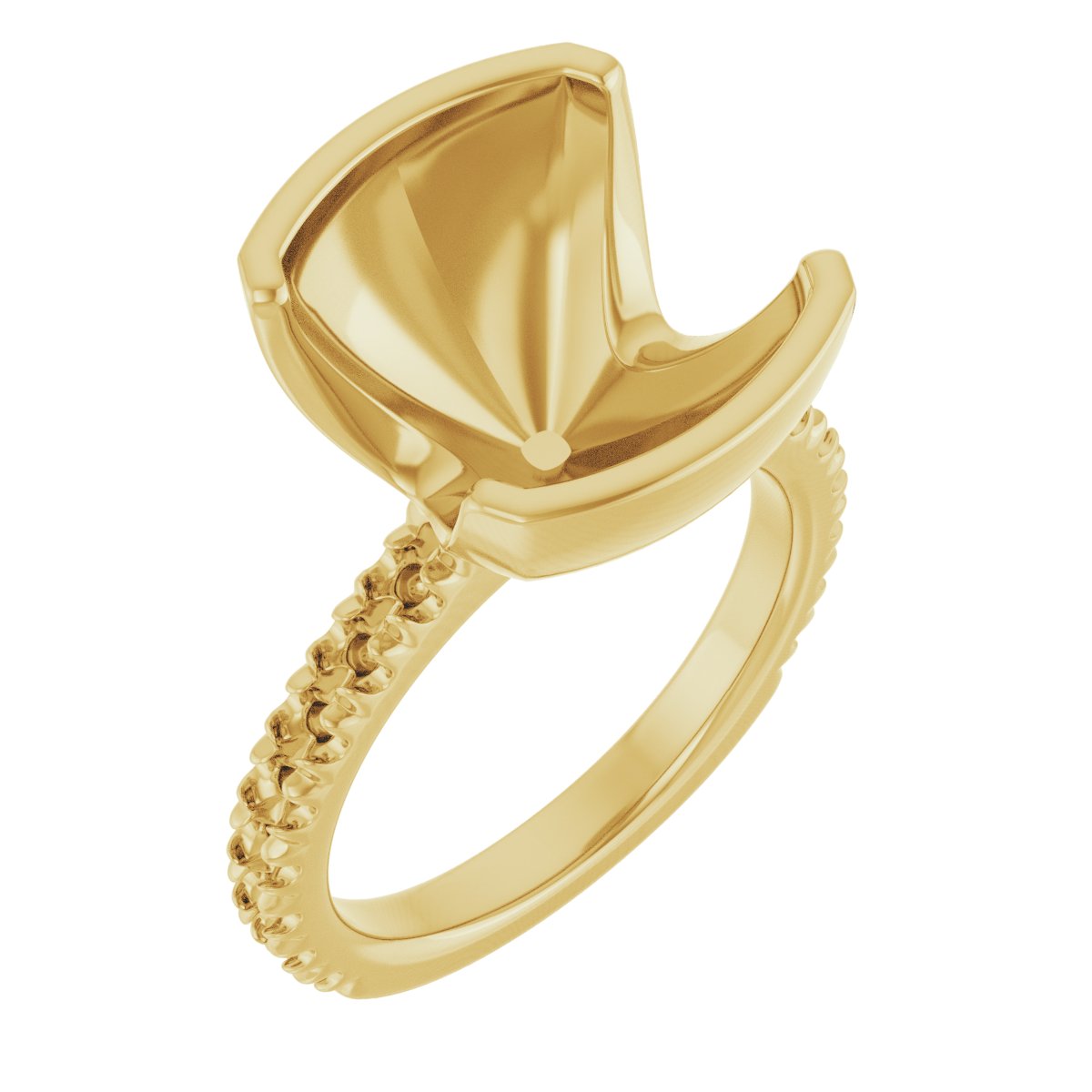 Half-Bezel Engagement Ring