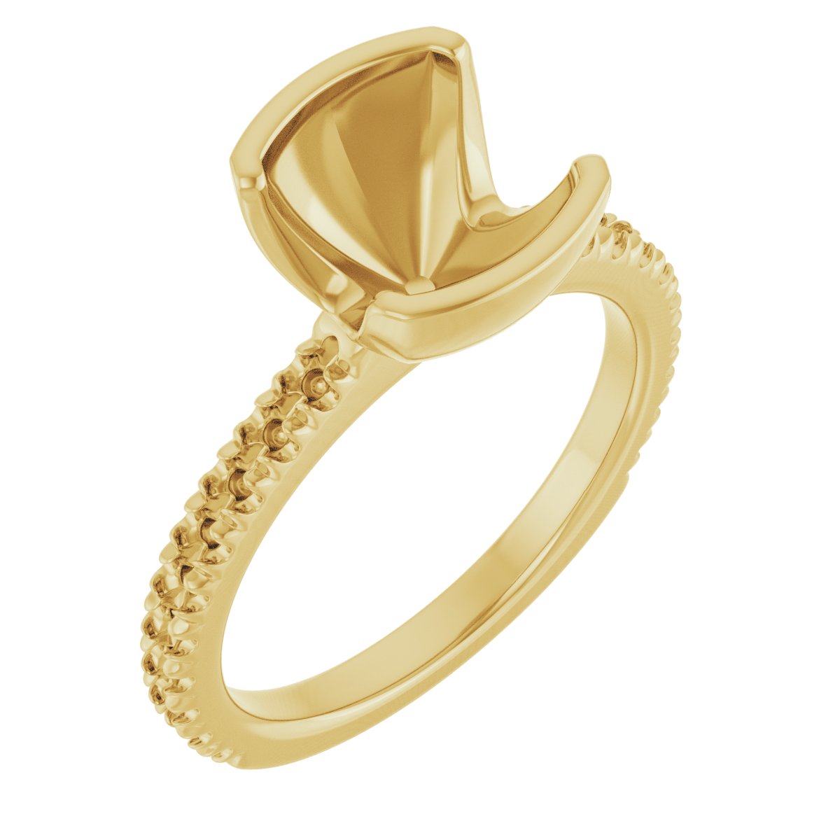Half-Bezel Engagement Ring