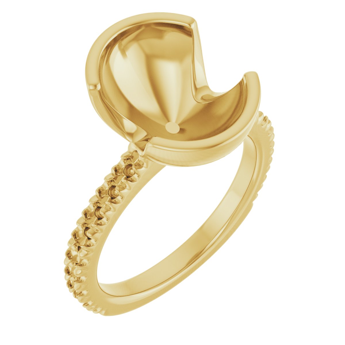 Half-Bezel Engagement Ring