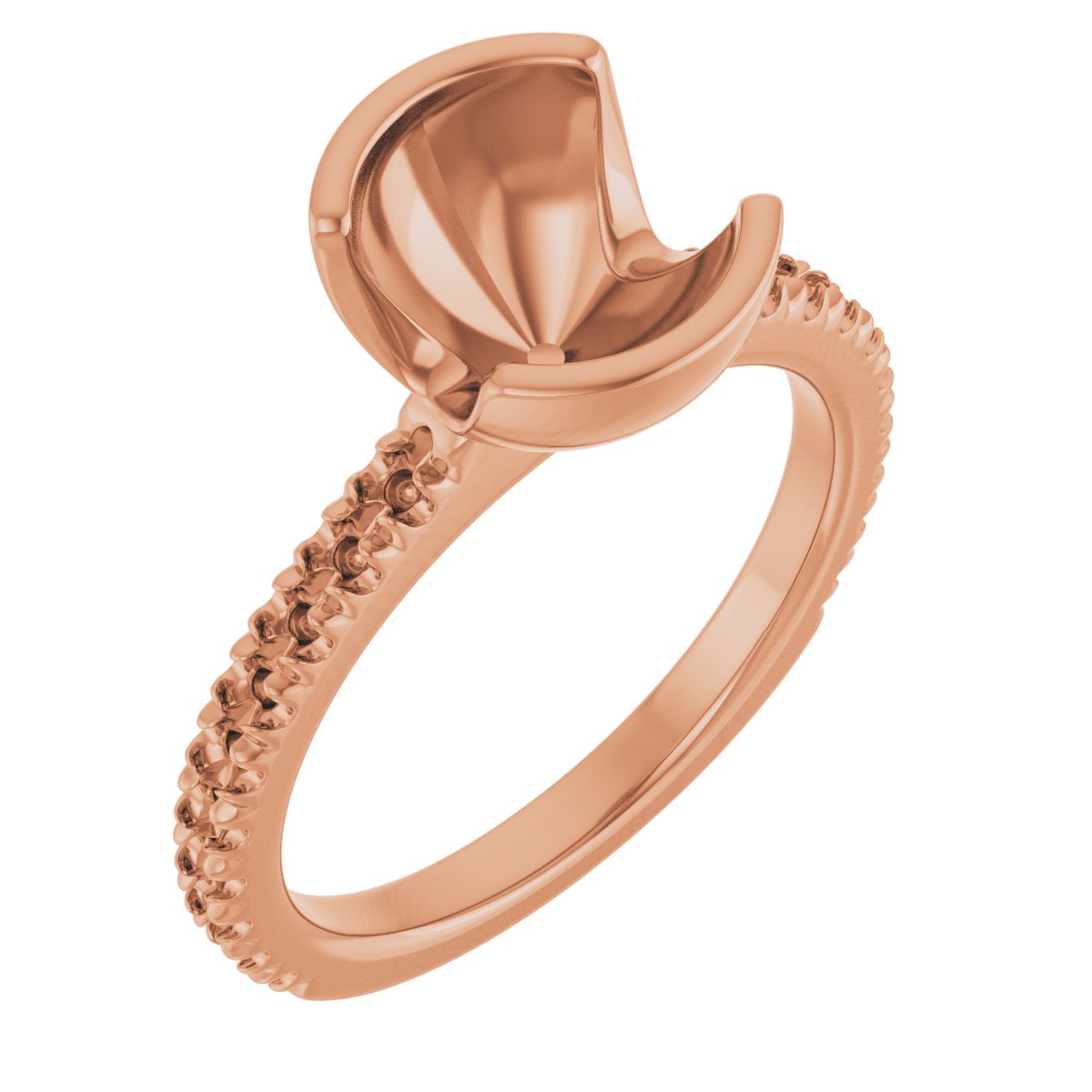 Half-Bezel Engagement Ring