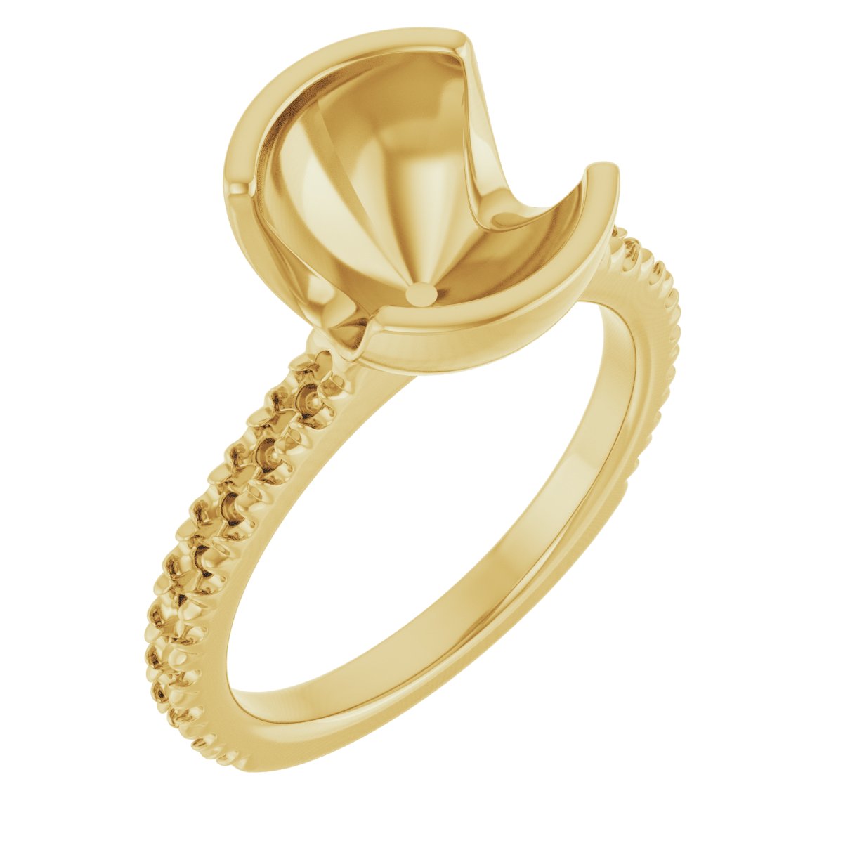Half-Bezel Engagement Ring