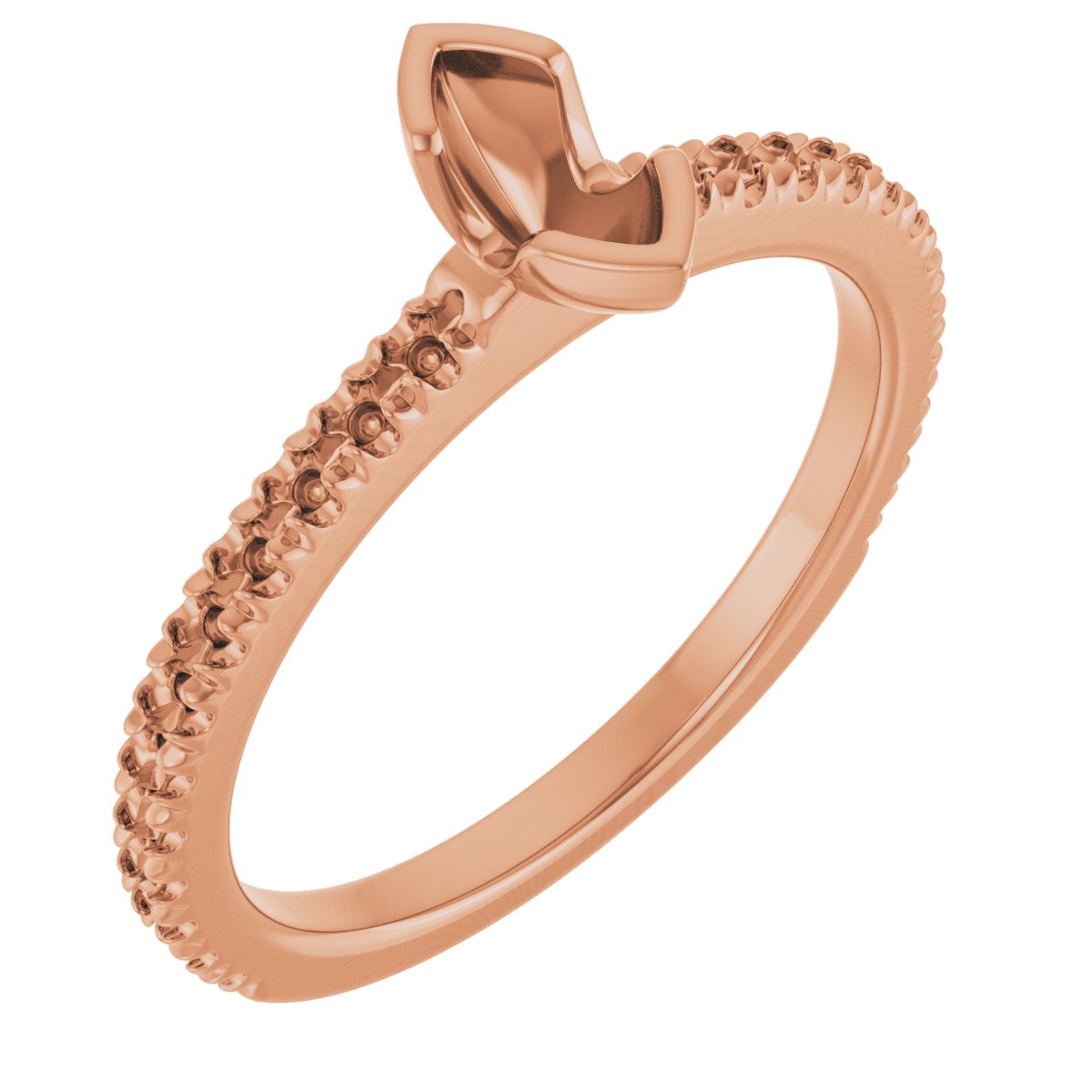 Half-Bezel Engagement Ring