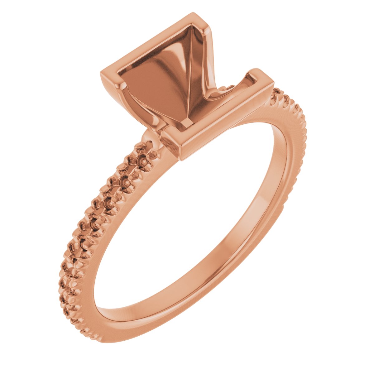 Half-Bezel Engagement Ring