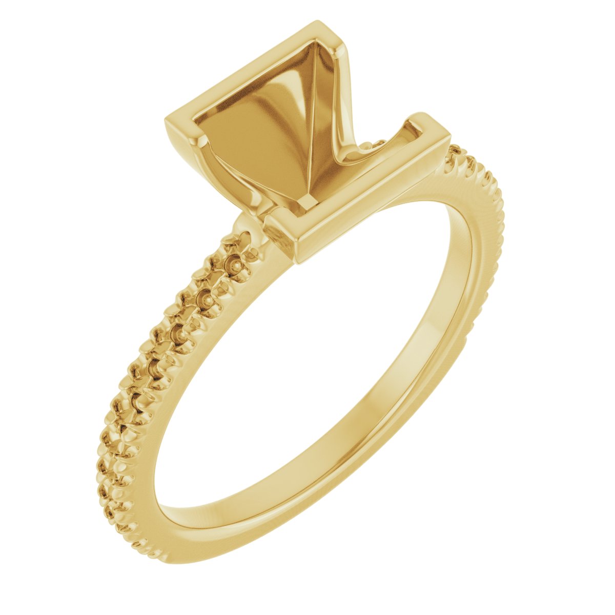Half-Bezel Engagement Ring