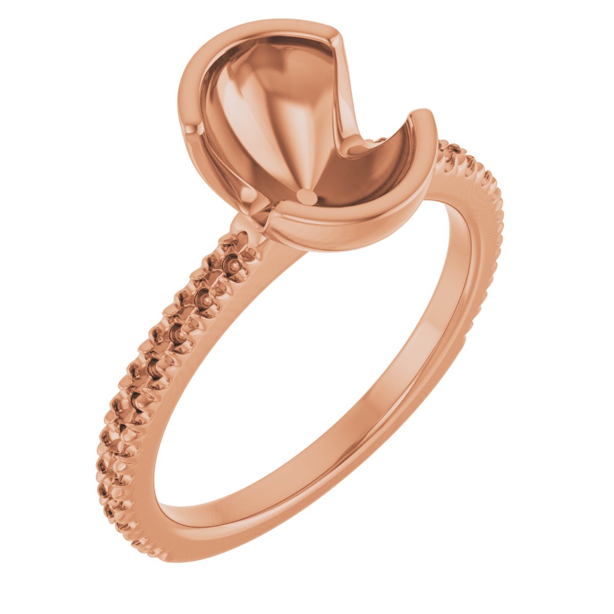 Half-Bezel Engagement Ring